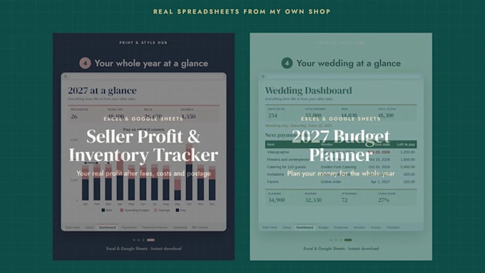 build a custom excel or google sheets tracker with a dashboard