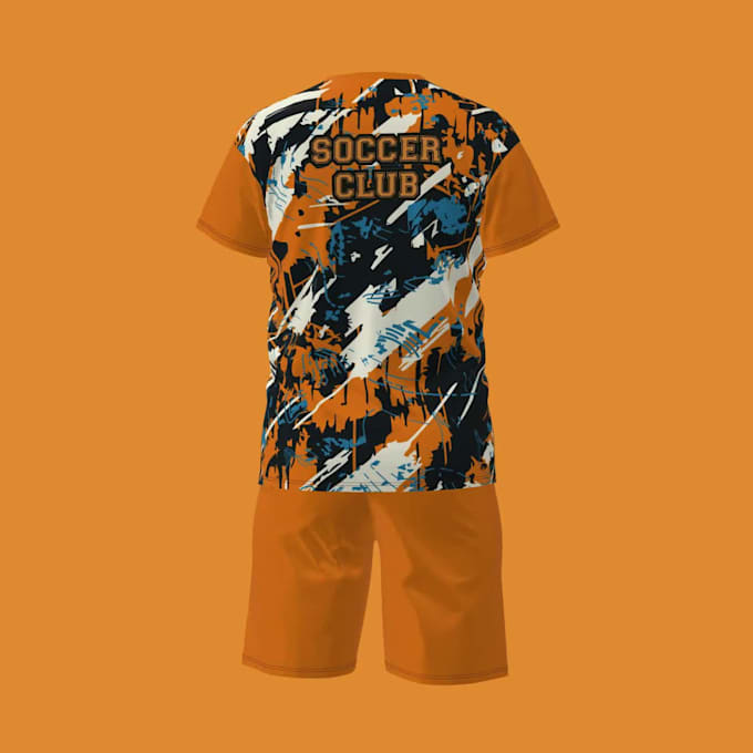 make 3d soccer uniform mockups and 3d animation in clo 3d