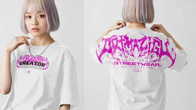 create minimalist typography streetwear for t shirt design