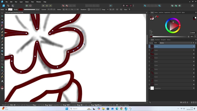 draw minimalist line art logo or signature from raw