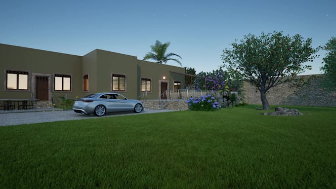 do 3d modeling and exterior rendering
