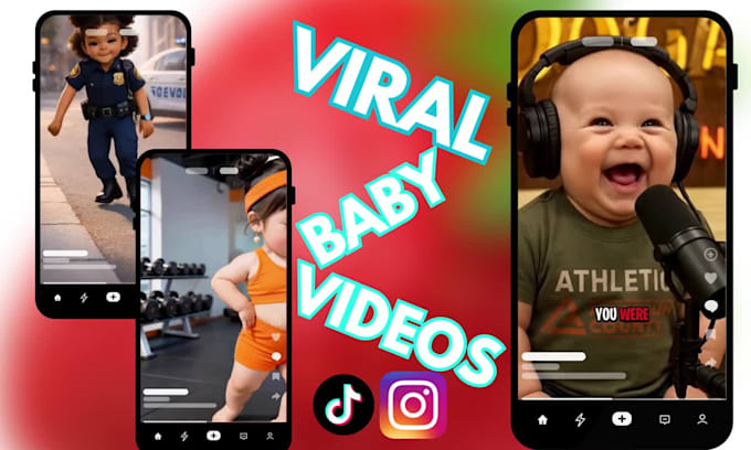 create viral ai dancing baby video, ai baby podcast for tiktok and youtube