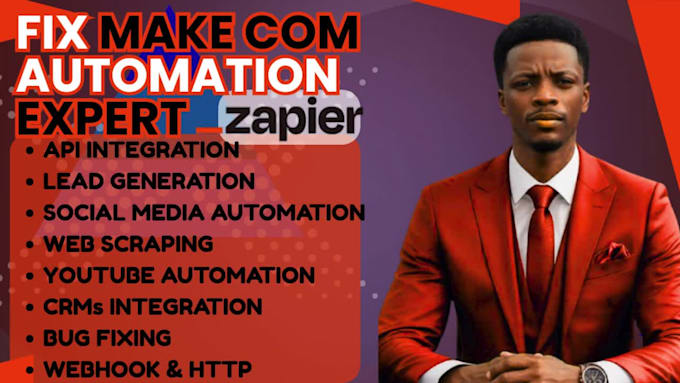 fix, setup make com automation, zapier automation, airtable database, make com