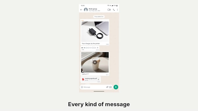 create a text message chat video with a reacting face