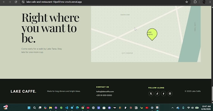 design a responsive small business website and landing page