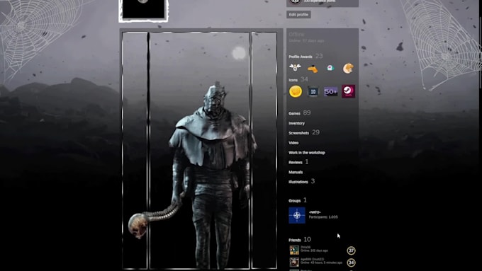 provide a ready made animated steam backgrounds your profile
