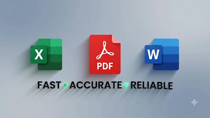 do PDF to excel conversion professionally