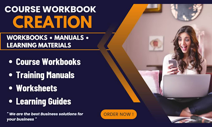 create online course workbooks, training manuals and learning materials