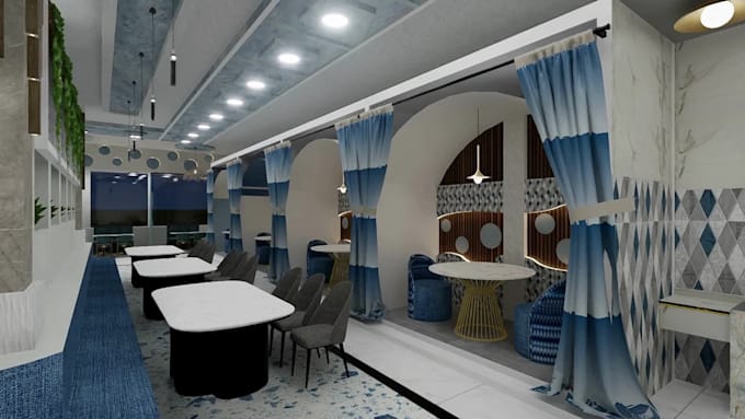 design commercial interiors with realistic 3d renders