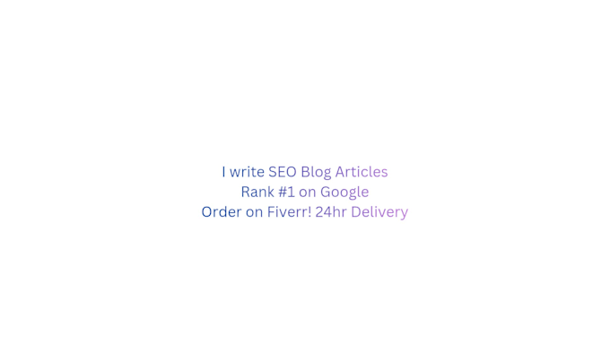 write SEO blog posts and website articles