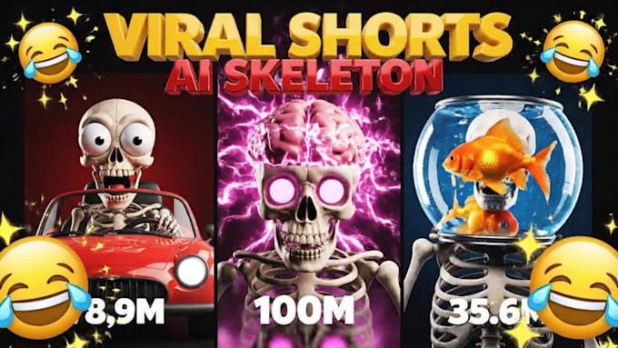 create ai skeleton shorts like dr data for youtube shorts