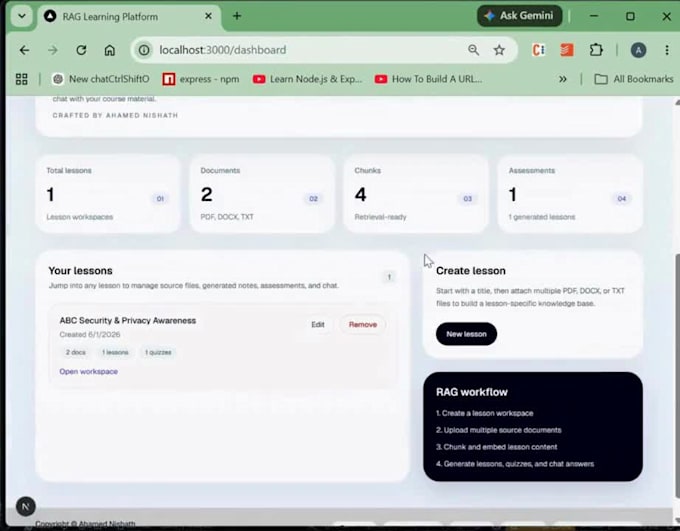 build a nextjs ai chatbot or rag with vercel ai sdk