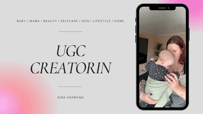 create ugc videos for baby and mom products in german