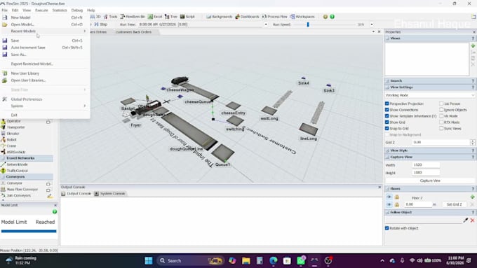 build simulation models using flexsim and anylogic
