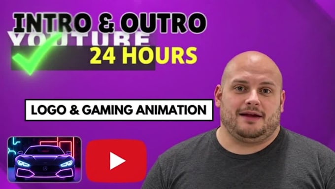 create a professional youtube intro, outro, logo animation within 24 hours