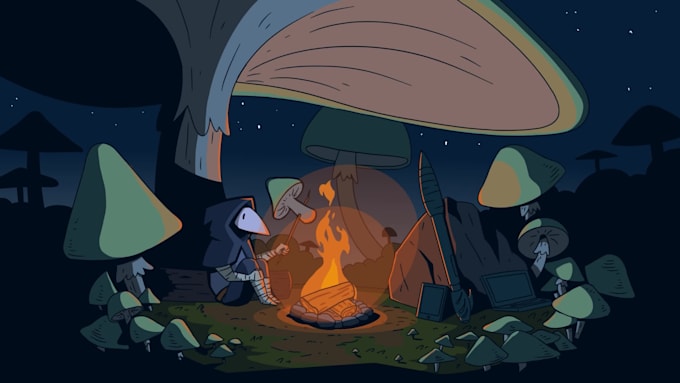 create an animated 2d illustration