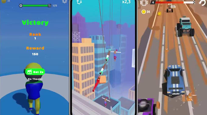 develop high quality hyper casual game for android and ios addictive mechanics