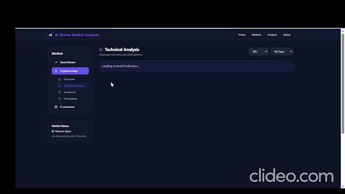 create crypto market data dashboard using python