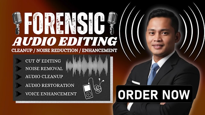 do forensic audio editing, noise reduction, and voice enhancement