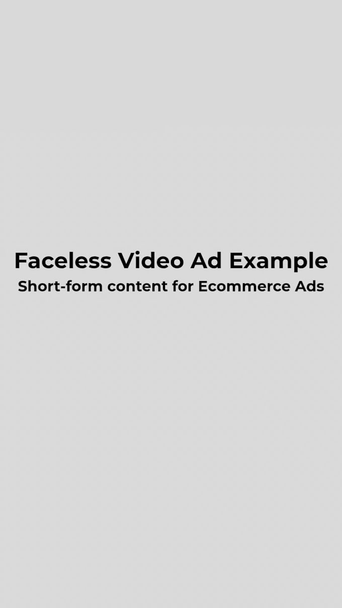 faceless video ads for amazon and shopify