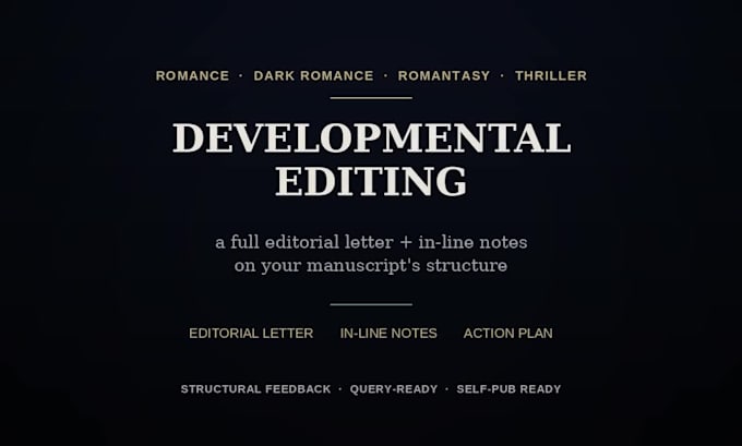 developmental edit your romance, romantasy or fantasy novel