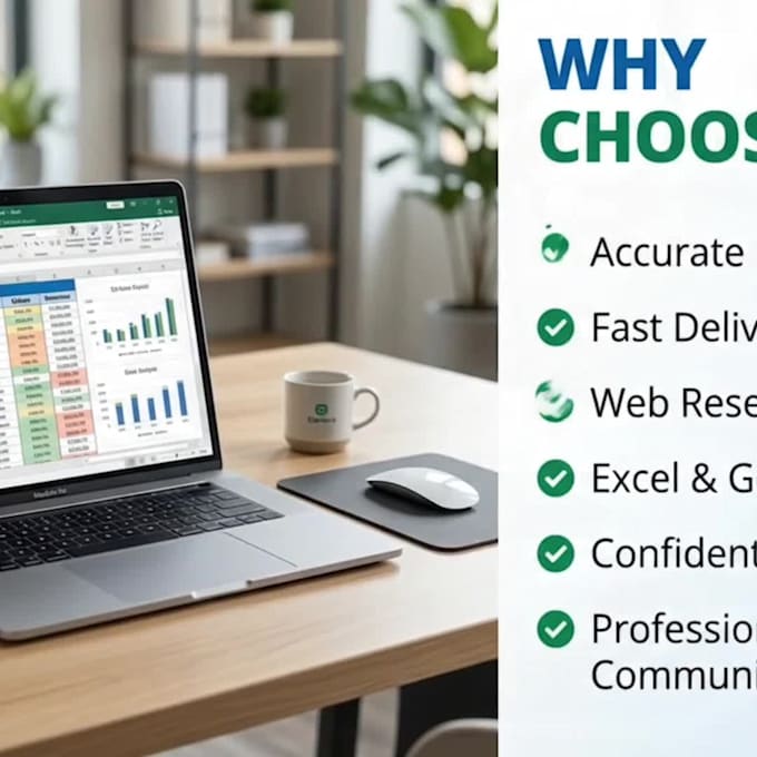 be your virtual assistant for data entry and web research