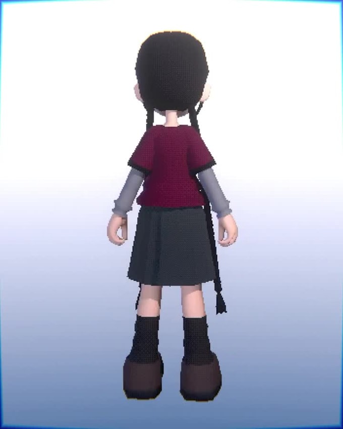 create low poly 3d characters for ps1 psx ps2 and retro games