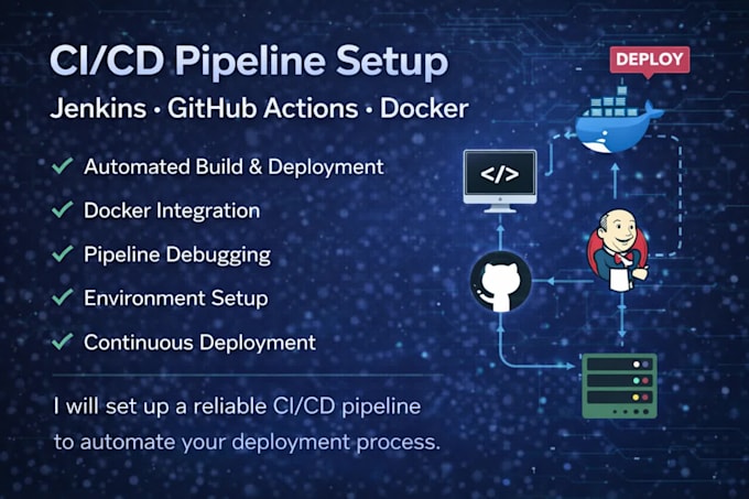set up cicd pipeline using jenkins github and docker