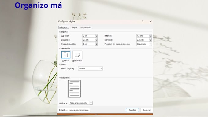 haré formateo profesional de documentos en word