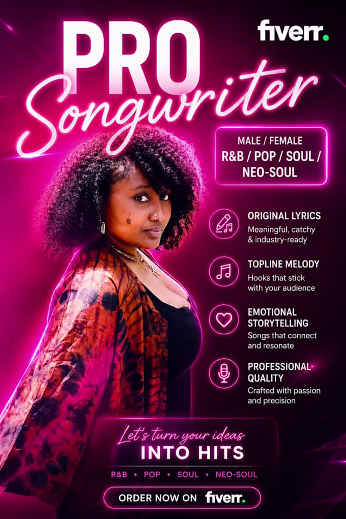 be your rnb or neosoul ghostwriter