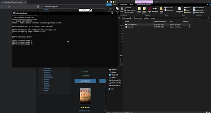 create a python script for web scraping and automation