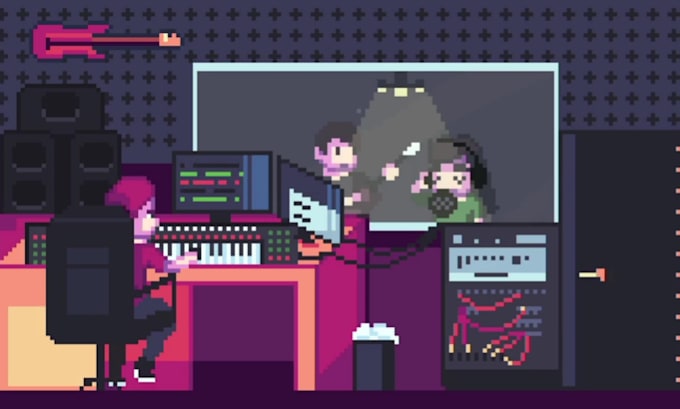pixel art background game environment retro scene pixel art animation game art