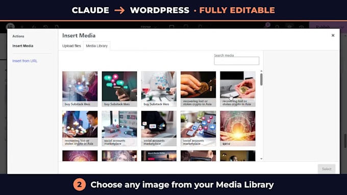 convert claude ai, claude design or claude code website to wordpress