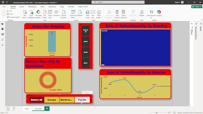 create professional power bi dashboard and reports