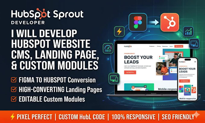 design and develop hubspot landing page, cms website, or figma to hubspot cms
