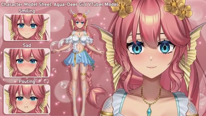 design and rig live2d model, anime vtuber model, rigging, vtuber commission