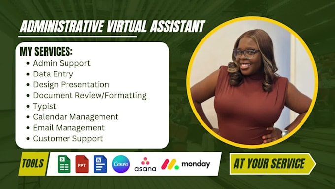 be your go to virtual assistant, fast typist, data entry and customer support