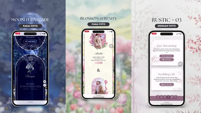 create digital invitation website for wedding, birthday