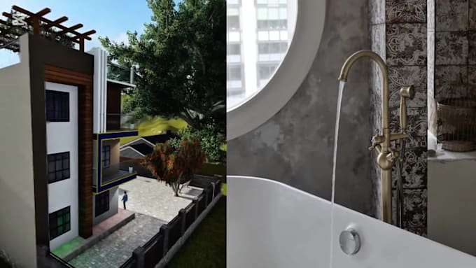 convert 2d floor plan into realistic 3d house design