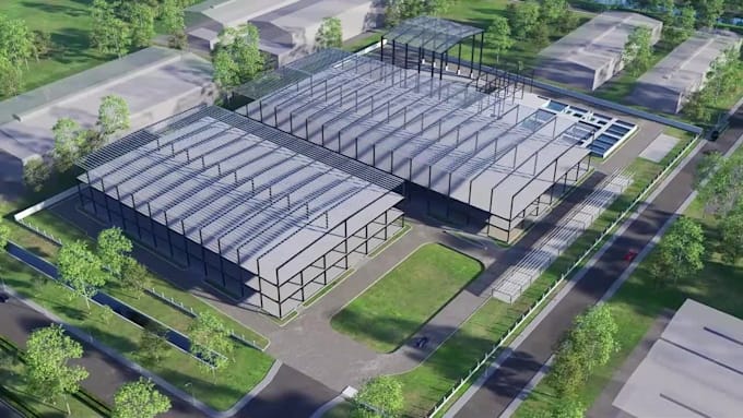 Concevoir un entrepôt industriel, une usine et des rendus 3d