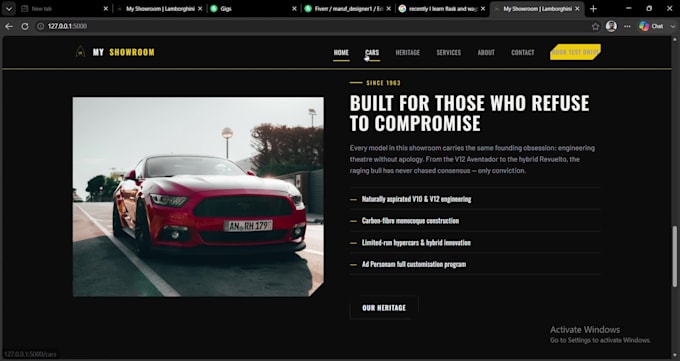 develop a custom python flask web application