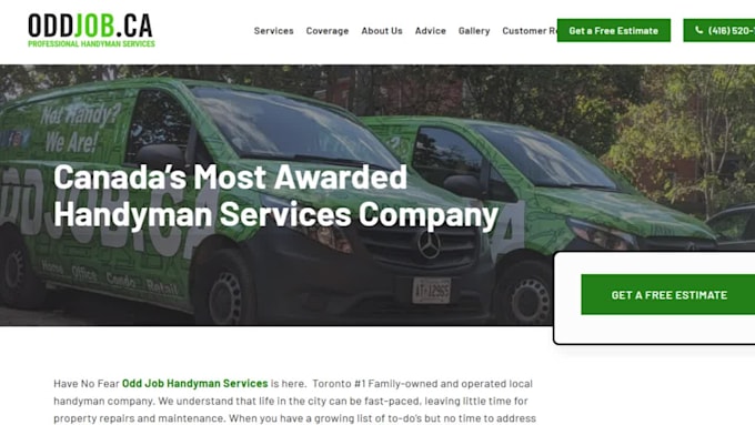 handyman website design locksmith website hvac website construction website