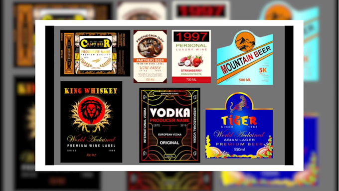 create label design for your wine,can,beberage etc