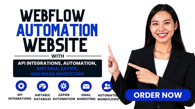 design and automate your webflow website with api, zapier and email marketing