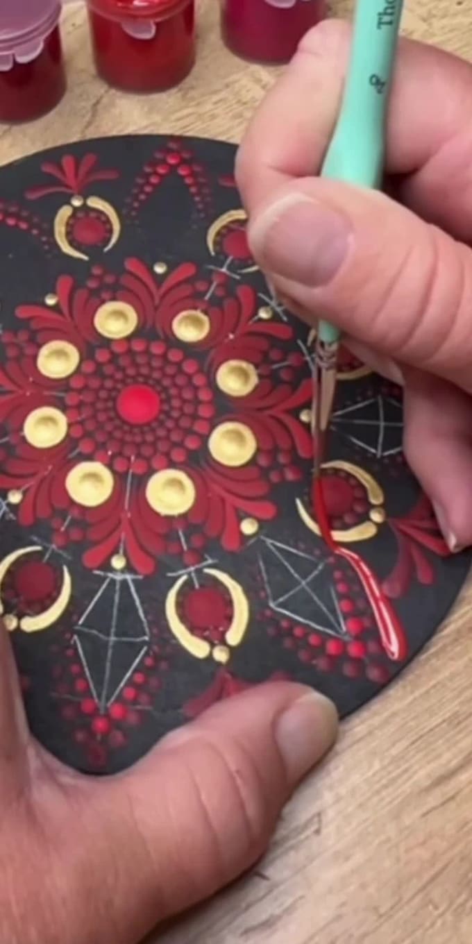 create mandala style dot art ugc for visual use