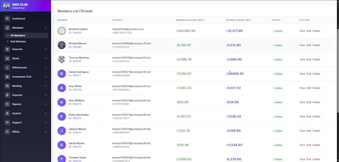 develop fintech saas, wallet, loan and banking web application