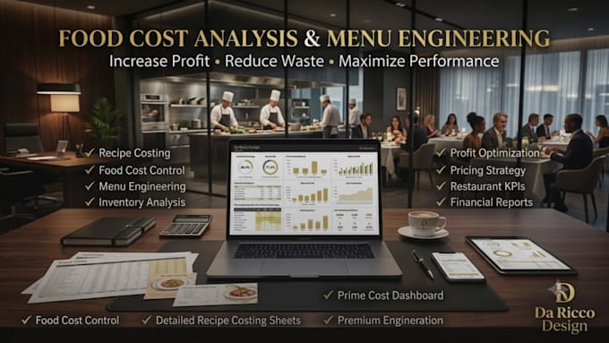 design a professional restaurant menu