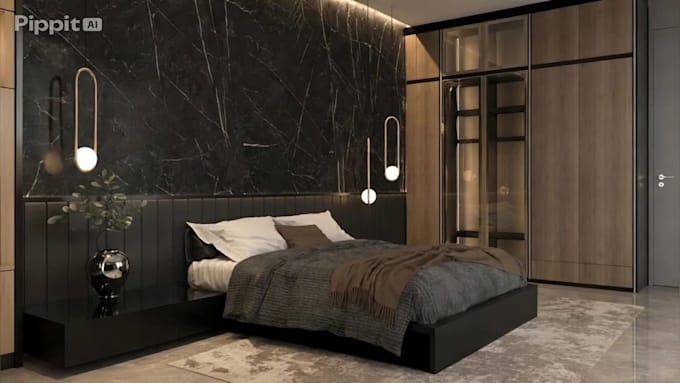 do interior design house apartment with 3d rendering