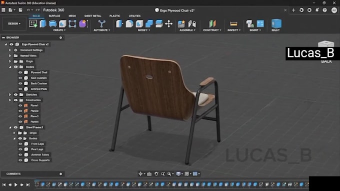 do parametric solidworks cad design 3d model mechanical product fusion 360