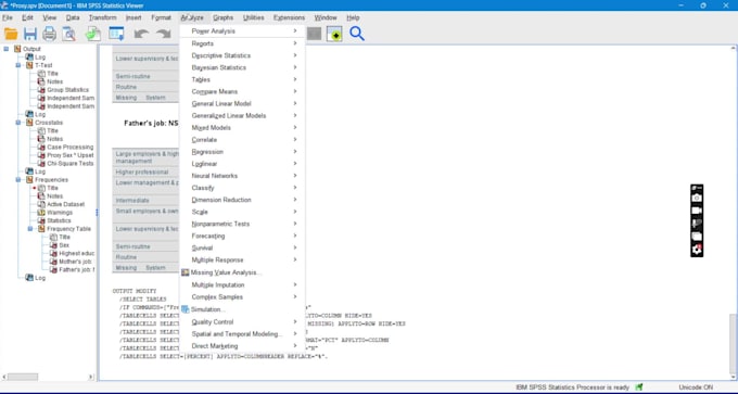 do statistical data analysis using spss, r, python, stata and excel
